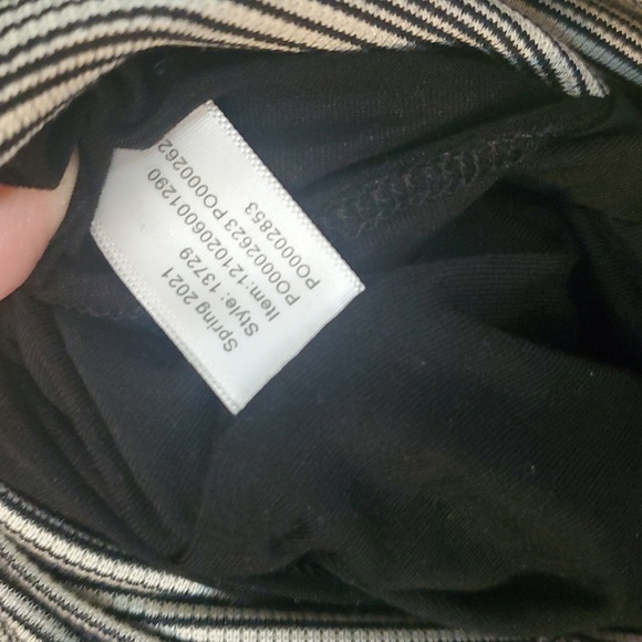 NWT Marine Layer Lexi Rib Daytime Midi Dress Size Small Black White Stripe - Picture 10 of 14